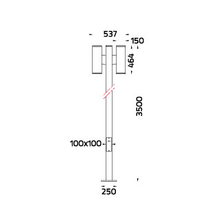 Maxi CORE Optic - Pole Light / Double Sided