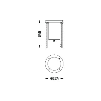 GRAVITON Round In-ground Uplighter