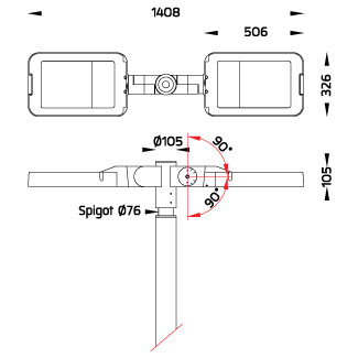 KRONOS - Area Light / Road Optic Double Sided