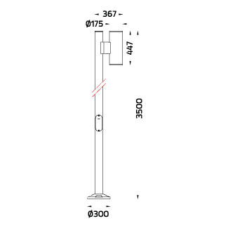 Maxi TUBE Optic - Pole Light / Single Sided 