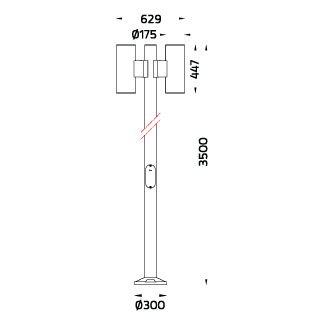 Maxi TUBE Optic - Pole Light / Double Sided 
