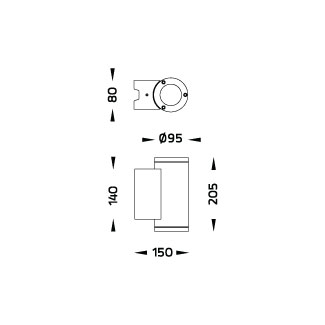 TUBUS Round - Wall Up/Down